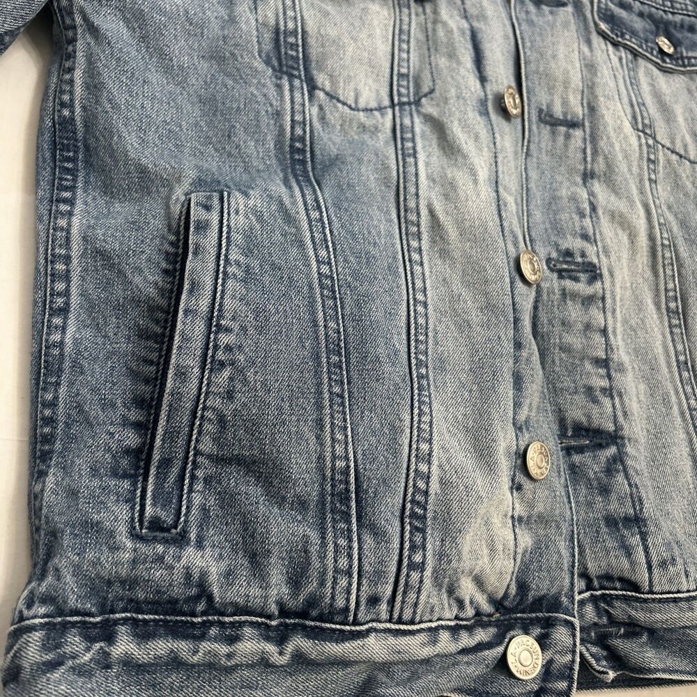 PacSun Sherpa lined Mens Denim Jacket Trucker Style Sz S - Picture 3 of 16